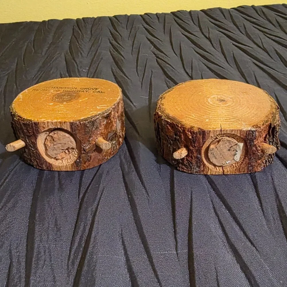 Natural Wood Clock Salt and Pepper Shakers